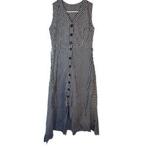 Black & White Plaid Custom Made Dress from Brazil - Women's Size Medium
